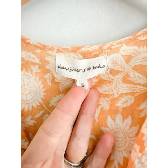 Daughters of IndiaKyra Mini Dress in TangerineSz S